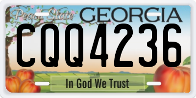 GA license plate CQQ4236