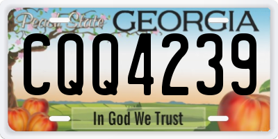 GA license plate CQQ4239