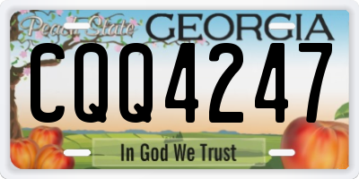 GA license plate CQQ4247