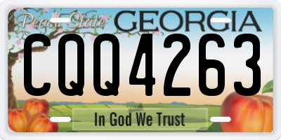 GA license plate CQQ4263