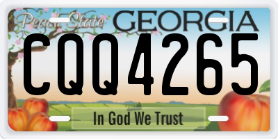 GA license plate CQQ4265