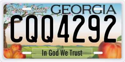 GA license plate CQQ4292
