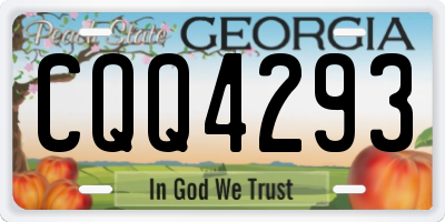 GA license plate CQQ4293