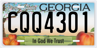 GA license plate CQQ4301