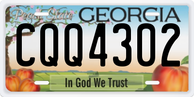 GA license plate CQQ4302