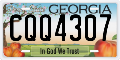 GA license plate CQQ4307