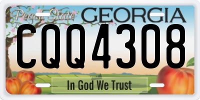 GA license plate CQQ4308