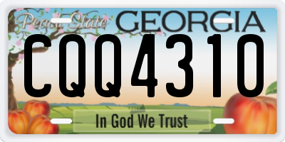 GA license plate CQQ4310