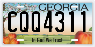 GA license plate CQQ4311