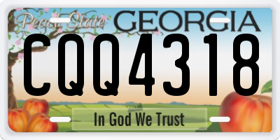GA license plate CQQ4318
