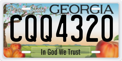 GA license plate CQQ4320