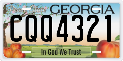 GA license plate CQQ4321