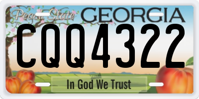GA license plate CQQ4322