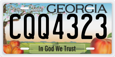 GA license plate CQQ4323