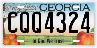 GA license plate CQQ4324