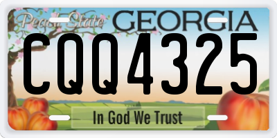 GA license plate CQQ4325