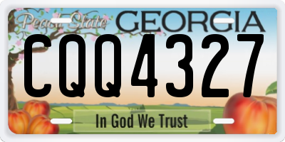 GA license plate CQQ4327