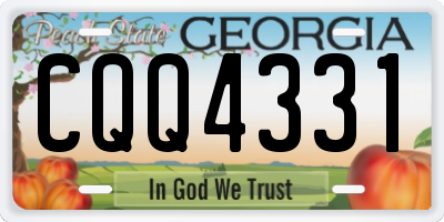 GA license plate CQQ4331