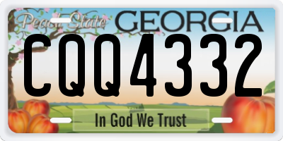 GA license plate CQQ4332