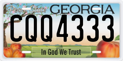 GA license plate CQQ4333