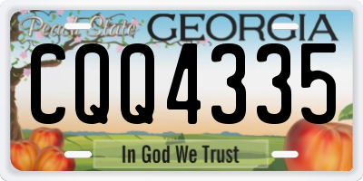 GA license plate CQQ4335