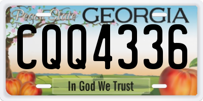 GA license plate CQQ4336
