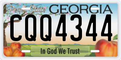 GA license plate CQQ4344