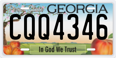 GA license plate CQQ4346