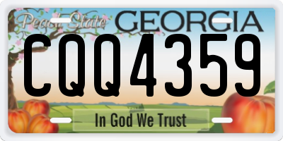 GA license plate CQQ4359