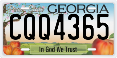 GA license plate CQQ4365