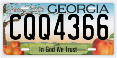 GA license plate CQQ4366