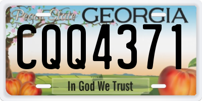 GA license plate CQQ4371