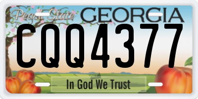 GA license plate CQQ4377