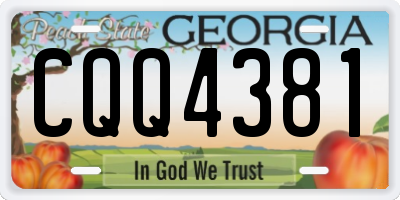 GA license plate CQQ4381