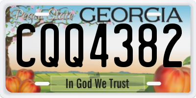 GA license plate CQQ4382