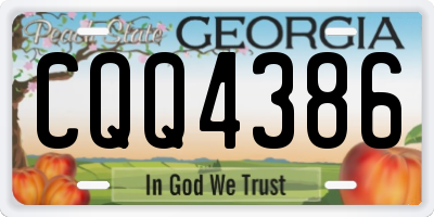 GA license plate CQQ4386