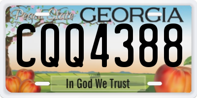 GA license plate CQQ4388