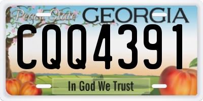 GA license plate CQQ4391