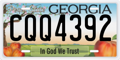 GA license plate CQQ4392