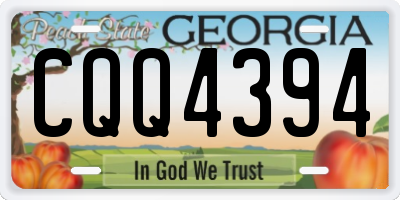 GA license plate CQQ4394