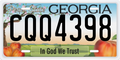 GA license plate CQQ4398