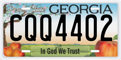 GA license plate CQQ4402