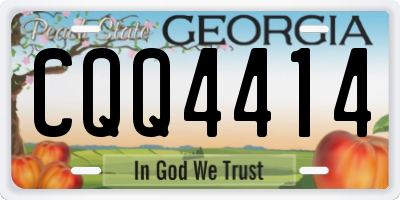 GA license plate CQQ4414