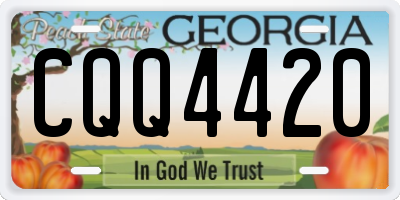 GA license plate CQQ4420