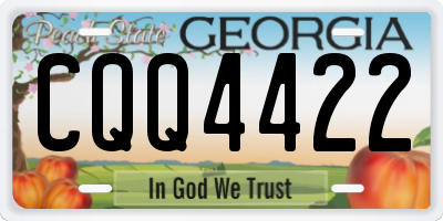 GA license plate CQQ4422