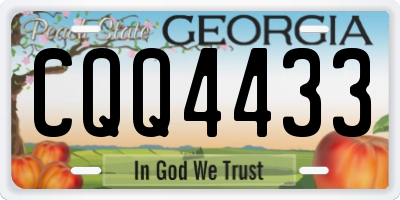 GA license plate CQQ4433