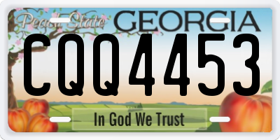 GA license plate CQQ4453