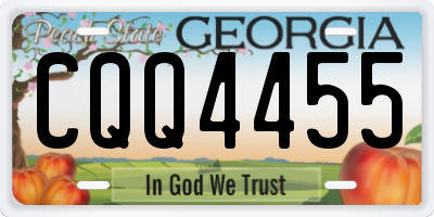 GA license plate CQQ4455