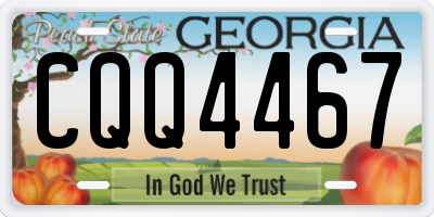 GA license plate CQQ4467