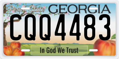 GA license plate CQQ4483
